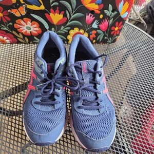 Asics Women's Blue and Pink Athletic Shoes